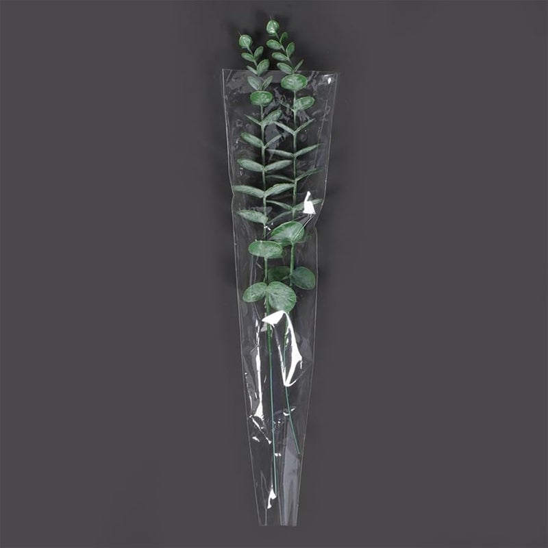 FRCOLOR 50pcs Transparent Rose Sleeves Flower Wrapping Bags for Bouquets Floral Arrangements Valentine Day Special Occasions - Image 4